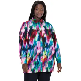 Ulla Popken Longbluse blau/türkis/beere/rosa L-XL