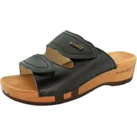 woody Damen Melanie Clog Pantolette, Schwarz, 39 EU
