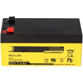 Sun Battery Sb12-3.4v0 Agm Akku 12v 3,4ah Blei-akku Mit Vds