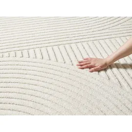 The CarPET Teppich THE CARPET "Everest", beige (creme), B:120cm H:14mm L:170cm, Polypropylen, Teppiche, Teppich, moderner Wohnzimmer Teppich hohe Flordichte