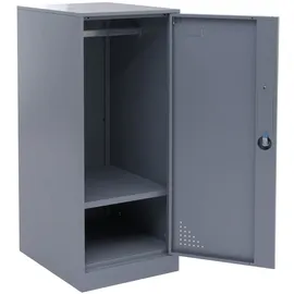 Mendler Schließfachschrank Stahl 90x38x45 cm grau