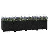 vidaXL Hochbeet 160 x 40 x 34,7 cm Schwarz