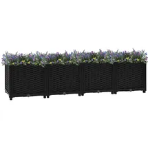 vidaXL Hochbeet 160 x 40 x 34,7 cm Schwarz