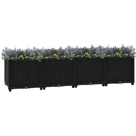 vidaXL Hochbeet 160 x 40 x 34,7 cm Schwarz