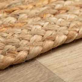 Steffensmeier Jute Teppich Goa | Oval, | Wohnzimmer, Flur, Essbereich | handgeflochten, Größe: 140x200 cm für Fußbodenheizung geeignet, Teppiche Böden, Teppiche, Flachgewebe-Teppiche