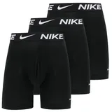 Nike Dri-fit Esmicro Boxer Briefs 3Pk, Black/Black/Black, S