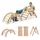 Relaxdays Kletterdreieck 3 in 1 Holz Braun