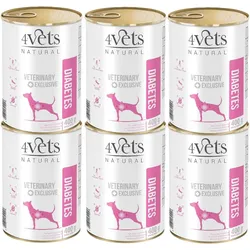 4 Vets Dog Diabetes 6x400g