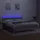 vidaXL Boxspringbett mit Matratze & LED Hellgrau 180x200 cm Stoff