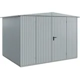 Metall-gerätehaus Berry Classic Mit Satteldach Typ 3, 324 X 248 Cm, Fenstergrau, 8 M2, 2-flüglige Tür - Hörmann
