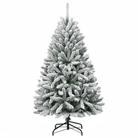 vidaXL Künstlicher Weihnachtsbaum Klappbar Beschneit Grün 120 cm