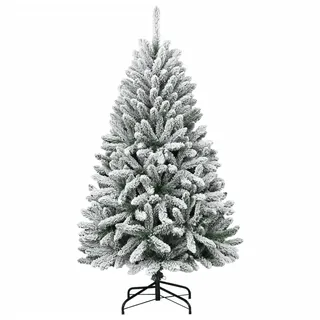 vidaXL Künstlicher Weihnachtsbaum Klappbar Beschneit Grün 120 cm
