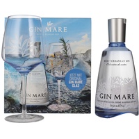 Gin Mare - Der mediterrane Gin - würzig-aromatisch inspiriert von der einzigartigen Geschmackswelt der Mittelmeerregion - Hochwertiges Geschenkset - 0.7L/42.7% Vol.