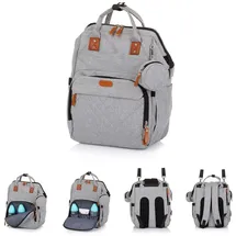 Chipolino Wickeltasche Kinderwagen Rucksack Grau