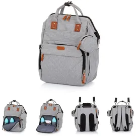 Chipolino Wickeltasche Kinderwagen Rucksack Grau