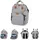 Chipolino Wickeltasche Kinderwagen Rucksack Grau