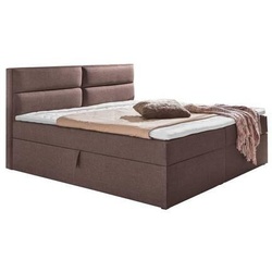 Boxspringbett Mercura in Braun ca. 180x200 cm inkl. Topper