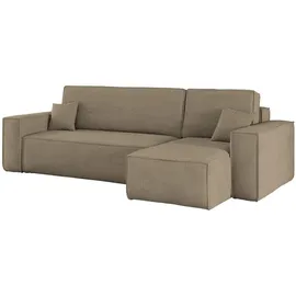 kaiser möbel Ecksofa Cord 4-Sitzer Dunkelgrau