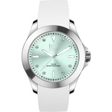 ICE-Watch - ICE steel White pastel green - Weiße Damenuhr mit Silikonarmband - 020381 (Medium)