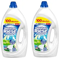 Weißer Riese Universal Gel Vollwaschmittel Weißwäsche 100% recycelbar, 2x 100 WL