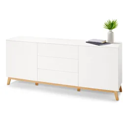 Tchibo - Sideboard - 175x38x73cm - braun - Holz / Eschen-Massivholz