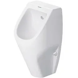 Duravit D-Code Urinal 0829302007 weiss, Zulauf von hinten, rimless, mit Fliege