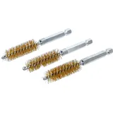 BGS Messingbürste 13 mm Antrieb Außensechskant 6,3 mm (1/4 Zoll) 3 teilig