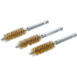 BGS Messingbürste 13 mm Antrieb Außensechskant 6,3 mm (1/4 Zoll) 3 teilig