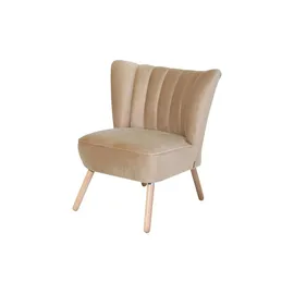 Max Winzer Sessel Alessandro Samtvelours 70 x 80 x 66 cm Sand