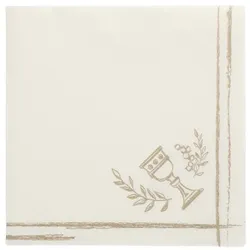 Papstar 250 Servietten `ROYAL Collection` 1/4-Falz 40 cm x 40 cm `Communion / Confirmation`