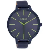 Oozoo XL Damenuhr C11164 Dunkelblau Lederband 48 mm - Blau