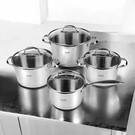 Husla Blossom Topf-Set 8-tlg. Edelstahl
