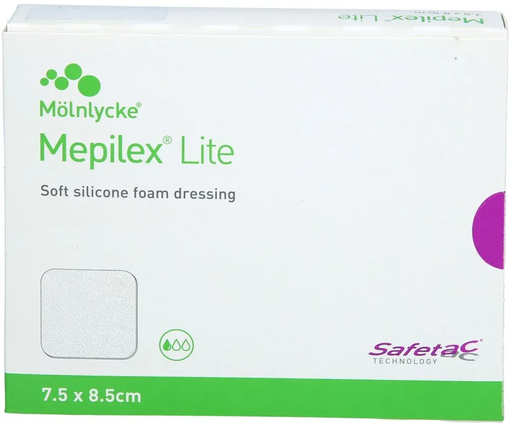MEPILEX Lite Schaumverband 7,5x8,5 cm steril 5 St