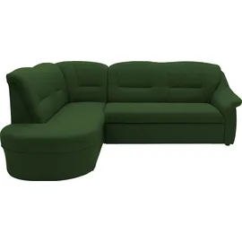 DOMO collection Eckcouch Polyester L-Form 2-Sitzer Grün