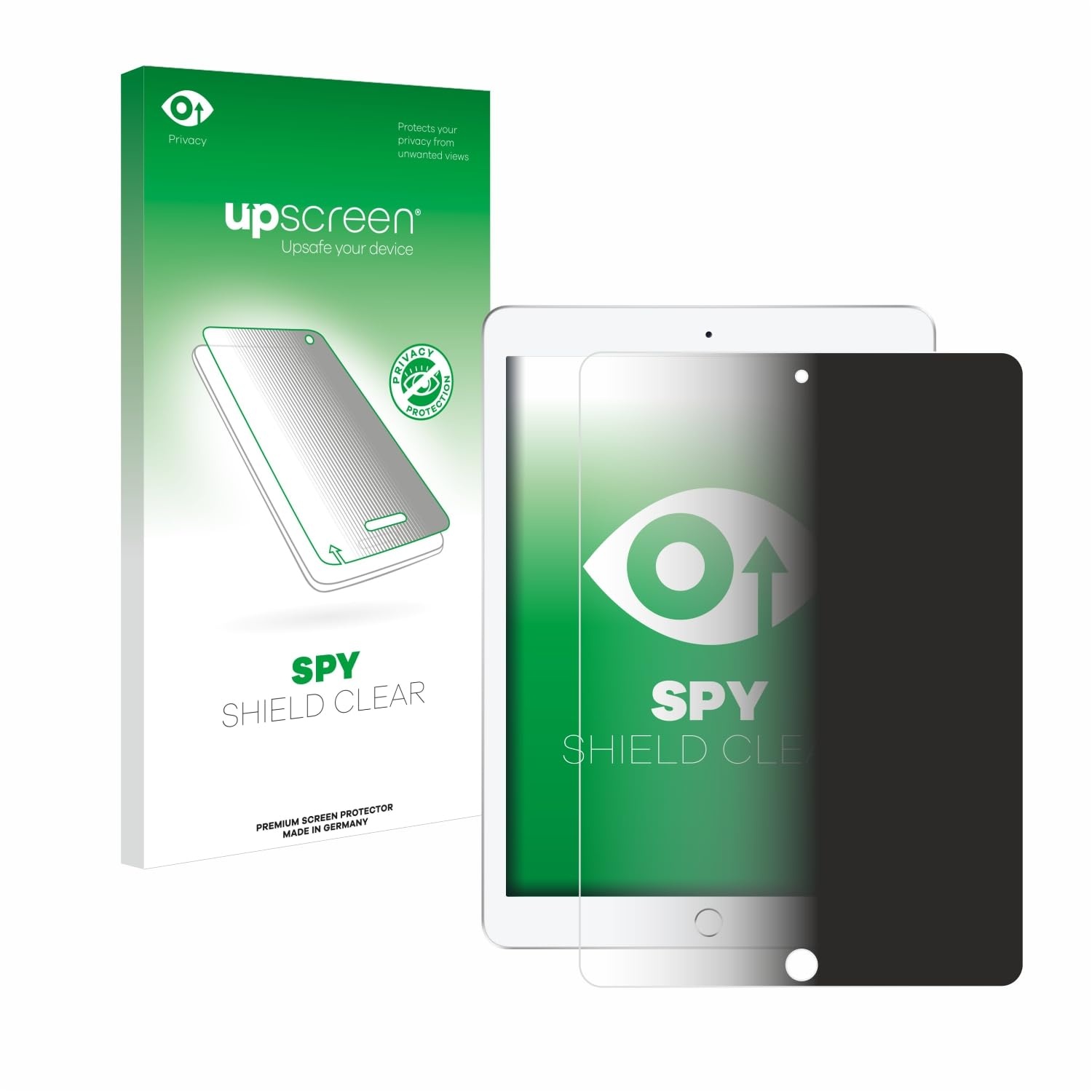 upscreen Anti-Spy Blickschutzfolie für Apple iPad 9.7" 2018 (6. Gen.) Privacy Screen Displayschutz-Folie [Sichtschutz, Blaulichtfilter]