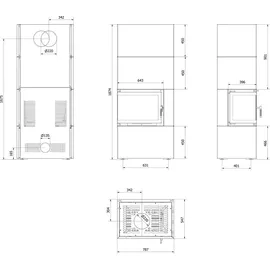 Kratki SIMPLE Box 8 kW Ø 200 links Weiß