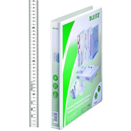 Leitz 6 LEITZ Präsentationsringbücher 2-Ringe weiß 3,7 cm DIN A4