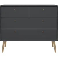 VCM ebuy24 Kommode 4 Schubladen matte Grau