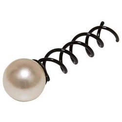 Mex pro Hair Haarschmuck Spirale mit großer Perle, Schwarz (2 Stück)