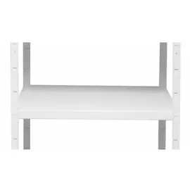 SCHULTE Regalwelt Anbauregal Metall 200 cm x 100 cm x 50 cm Weiß