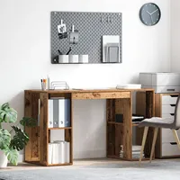 VidaXL Brauner Schreibtisch Altes Holz Massivholz Altholz Standard