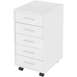 Rollcontainer Bürocontainer Büroschrank Aktenschrank Rollschrank 5 Schubladen