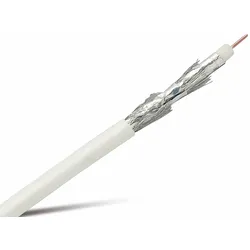 S-IMPULS Koaxialkabel, 25 m, weiß, 7,2 mm, CCS, 110 dB