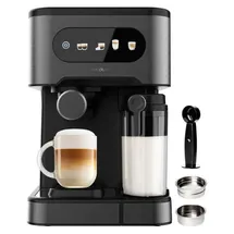 Cecotec Power Espresso 20 ColdBrew Latte schwarz + 500 ml Milch + Warmhaltebecher