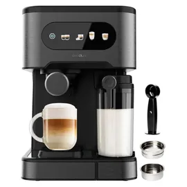 Cecotec Power Espresso 20 ColdBrew Latte schwarz + 500 ml Milch + Warmhaltebecher