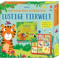 Usborne Verlag Mein buntes Memo und Bilderlotto: Lustige Tierwelt