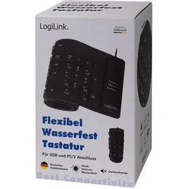 Logilink Flex Tastatur DE schwarz (ID0019A)
