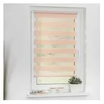 Lichtblick Duo Rollo / Doppelrollo Klemmfix 100 x 150 cm verspannt creme