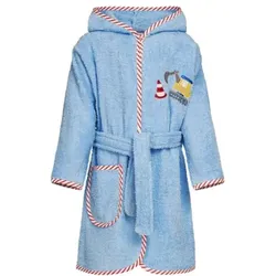 Playshoes Frotte-Bademantel Bagger blau, 86/92