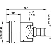 Telegärtner Koax-Adapter N-Buchse - SMA-Bu, Elektronikkabel + Stecker